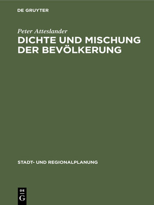 cover image of Dichte und Mischung der Bevölkerung